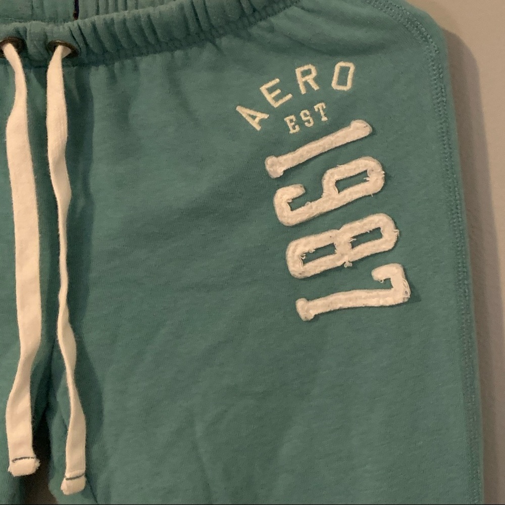 aero aqua colored sweatpants size medium